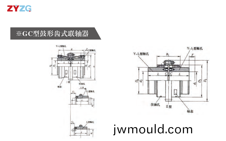 GC 型(xing)鼓形(xing)齒式聯(lián)軸器 GC 型鼓形齒式聯(lián)軸器